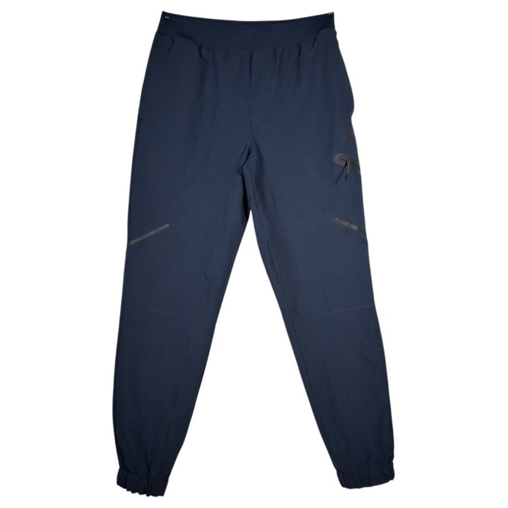 Reebok Jogger Pants Mens Medium Blue Training‎ Athletic Tapered Zip Pocket